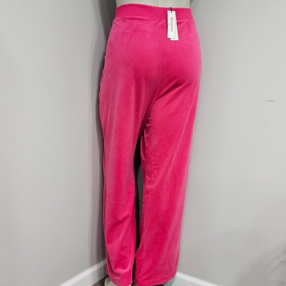 Juicy Couture Rib Waist Long Velour Pant - Picture 5 of 8